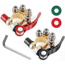 Car Battery Terminal Clamp Connector, 4 Way Positive and Negative 4 Way-Gold-C