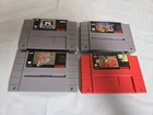 Vintage cartridges for the Super Nintendo Entertainment System (SNES) Damaged