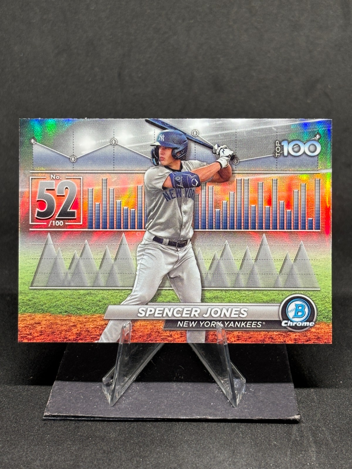 Spencer Jones 2024 Bowman Scouts Top 100 Refractor #BTP-52 New York Yankees