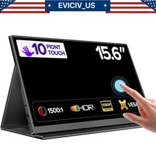 EVICIV Portable Monitor Touchscreen 15.6 FHD 1080P IPS 10-Point Touch Screen DHR