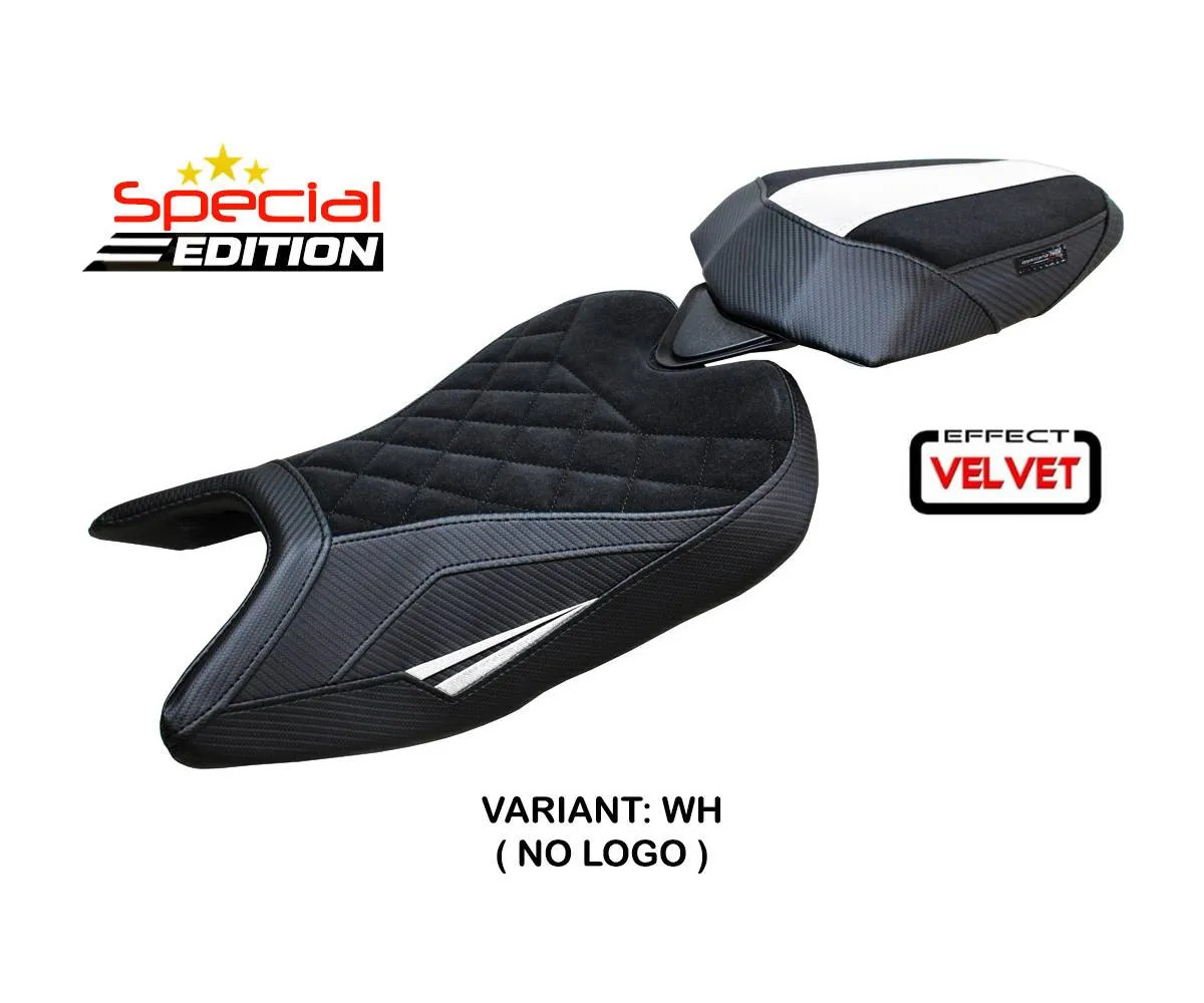 Seat cover Bezz Velvet S.E. White Tpz compatible APRILIA RS 457 2023 2026
