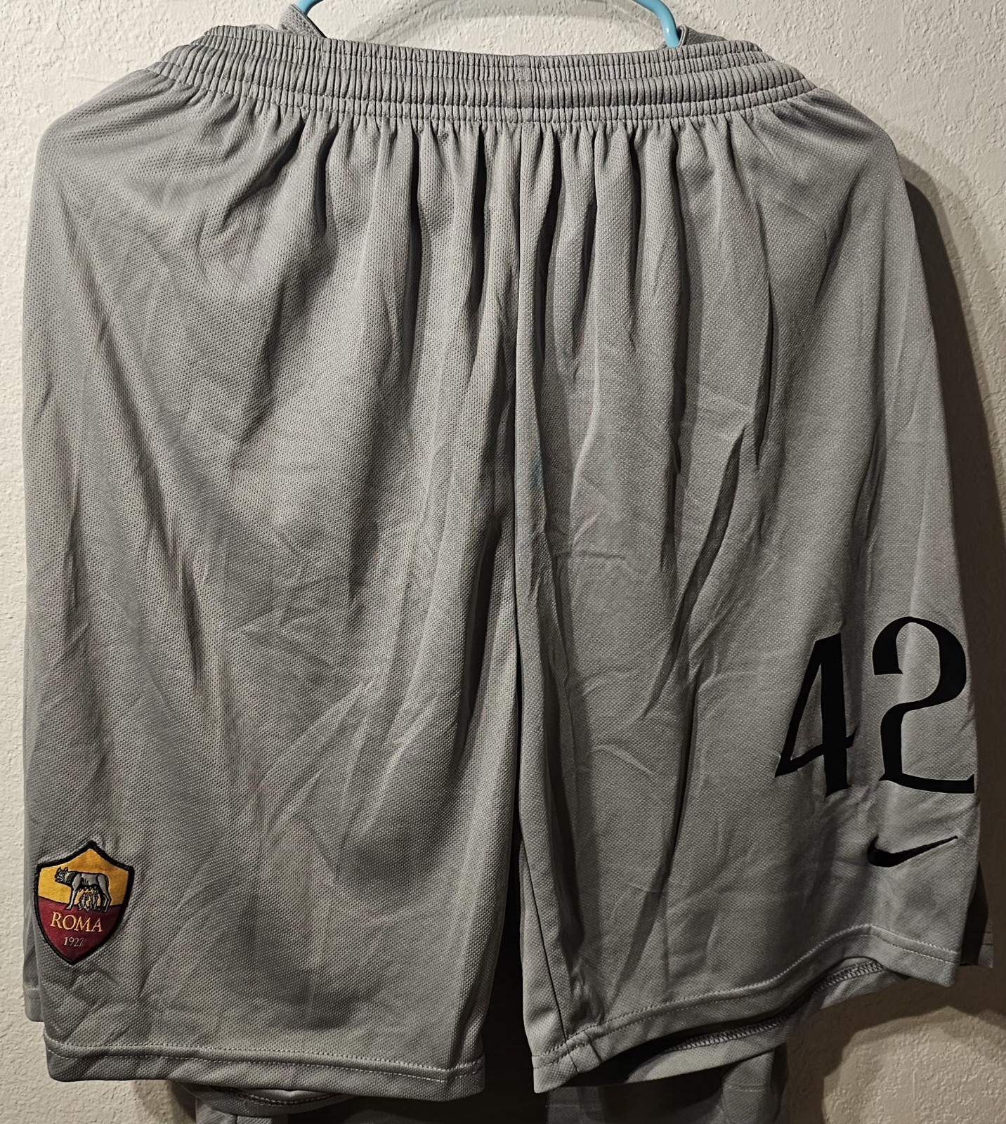 AS Roma 2018-2019 Wolf Grey Men's Soccer Football Jersey SZ XL Fits Like A LRG