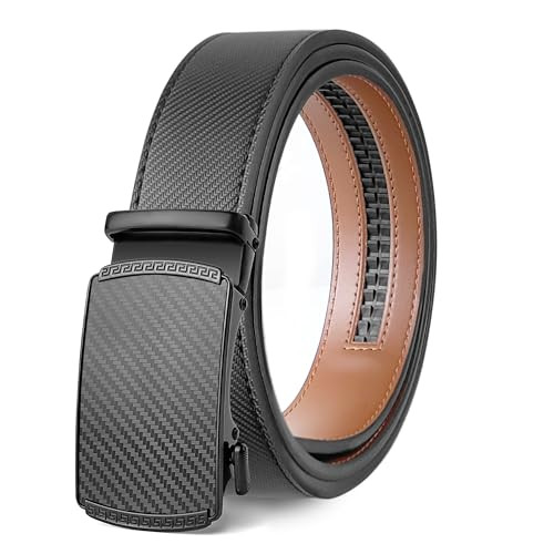 Men’s Adjustable Leather Ratchet Dress Belt 35