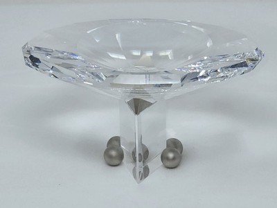 SWAROVSKI SELECTION CLEAR CRYSTAL CAVIAR EUCLID BOWL DISH