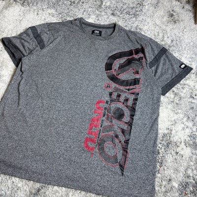 Ecko Unltd Mens 2XL Grey Heathered Graphic T-Shirt Short Sleeve Rhino Logo Tee