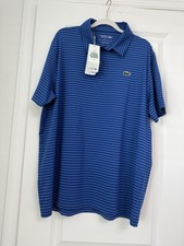 Lacoste Sport Regular Fit UV Golf Polo Shirt Blue XL NWT 125