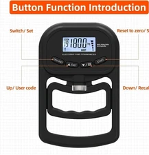 Grip Strength Tester 396Lbs/180Kg Digital Hand Dynamometer Grip Strength Meter.