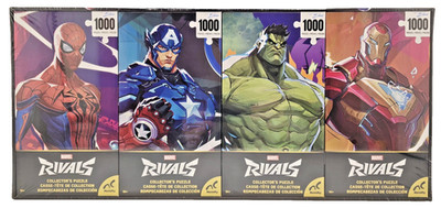 Marvel Rivals Puzzle Set 4-Pack   1000 Pc. Spider-Man Hulk Iron Man Cap. America