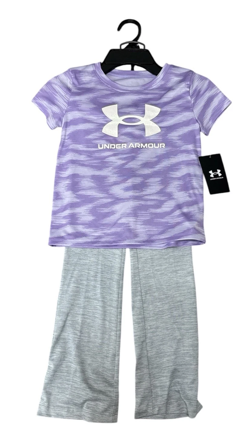 NWT! Under Armour Girls 2-Piece Short Sleeve & Leggings Outfit | Size 6X