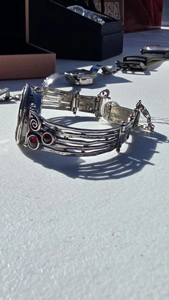 Часы Shablool из чистого серебра. 925 Ручной Hamared браслет. Новый аккумулятор - Изображение 3 из 4