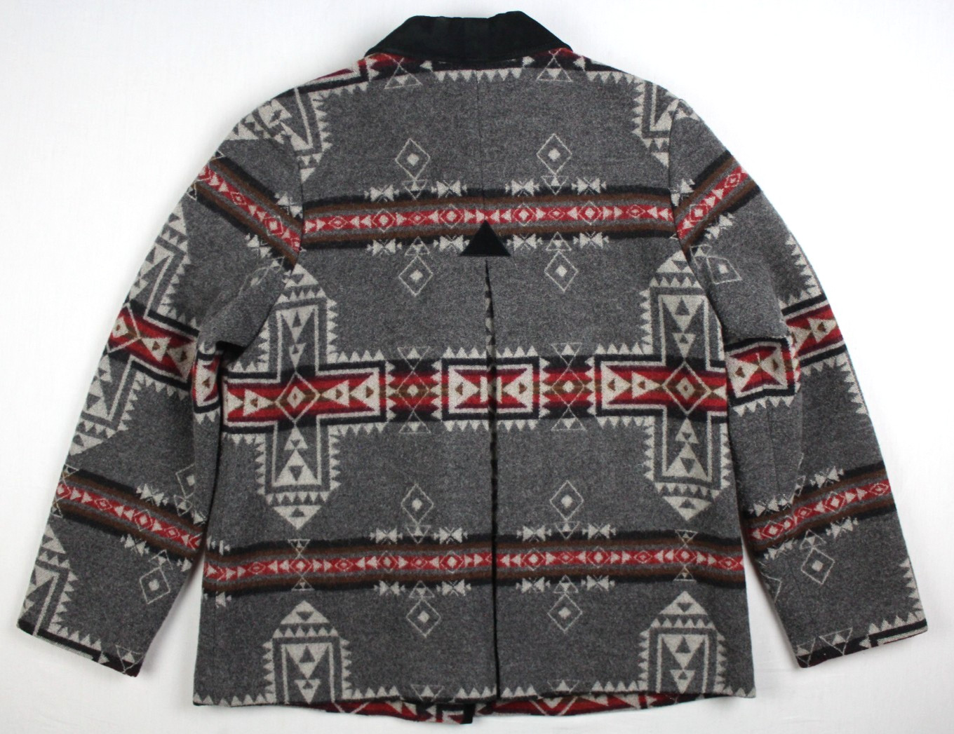 Pendleton 100% Wool Aztec Leather Collar Button F… - image 7