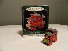 Vintage Hallmark Keepsake Miniature Caboose Noel RR 1998