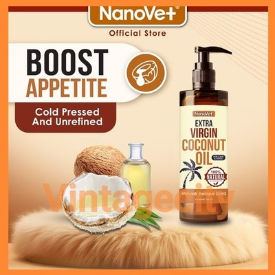 NanoVet Pet Extra Virgin Coconut Oil for Cat and Dog Boost Appetite VCO 100ml