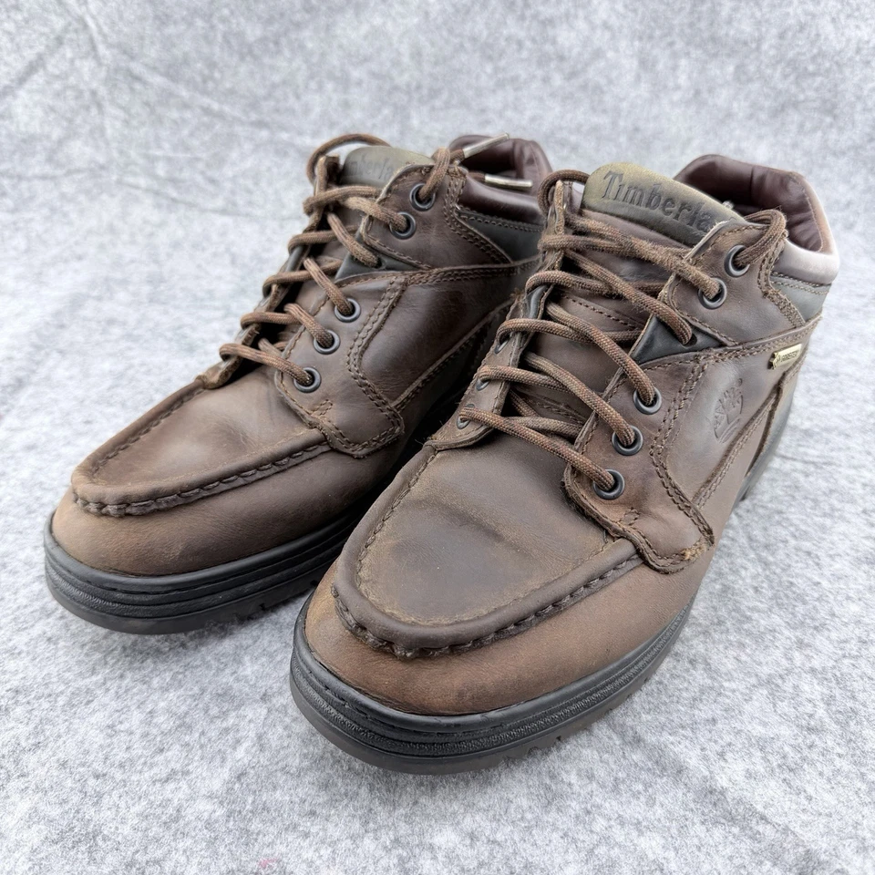 Botas masculinas de couro Timberland Gore-Tex impermeáveis Heritage Chukka tamanho 8W marrom - Imagem 4 de 4
