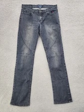 Ralph Lauren Jeans Womens 6 Blue Stretch Straight Leg Embroidered Pony RL Crest