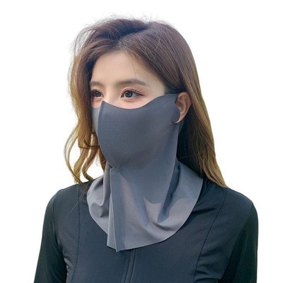 Long-length All-in-One Sun Protection Face Mask for Women   Protects Eyes and Co