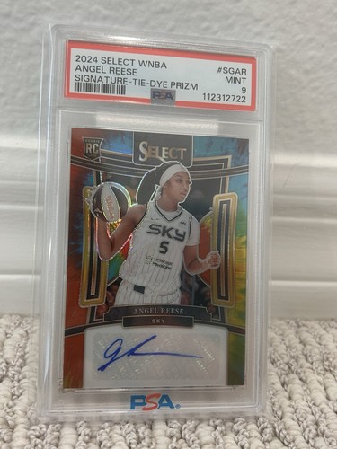 2024 SELECT WNBA ANGEL REESE ROOKIE SIGNATURE TIE- DYE PRIZM RC AUTO /25 PSA 9