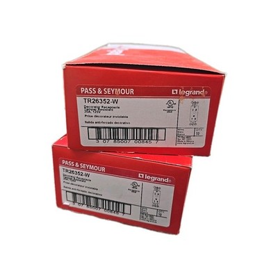P & S Legrand TR26352-W Decora Recep, Tamper Resistant, 20A-125V (box of 10)