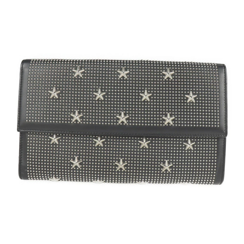 JIMMY CHOO Jimmy Choo Bag Clutch Bag leather Black Siler Hardware Star Studs