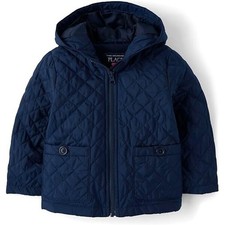 The Children's Place Toddler Quilted Puffer Jacket Unisex Size 3T Hooded Zip Up