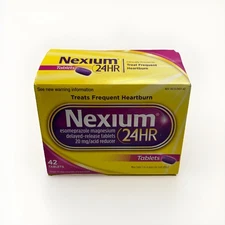 Nexium Heartburn Medicine 24 Hour 20mg 42 Tablets Exp 01/2027