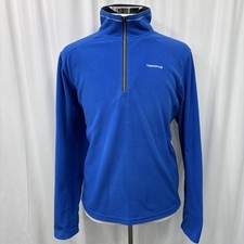 CRAGHOPPERS Base Layer Blue Quarter Zip Fleece Jersey Top Jumper Size XXL