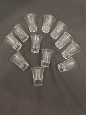 12 Vtg Glass Church Communion Cups Flared Top Weighted Base 1 1/2&rdquo; A FREE S&H