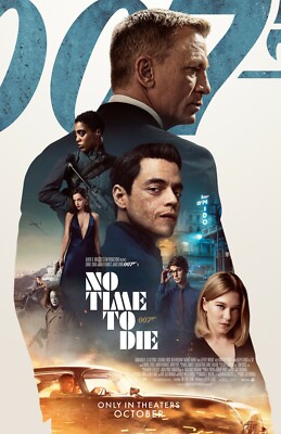 No Time To Die movie poster (a) - Daniel Craig, James Bond 007 - 11 x 17 