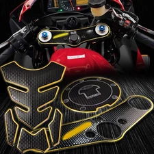 Handle Bar Yoke+Fuel Cap Cover+Tank Pad Kit 07-23 CBR 600 CBR600RR Chromed Gold