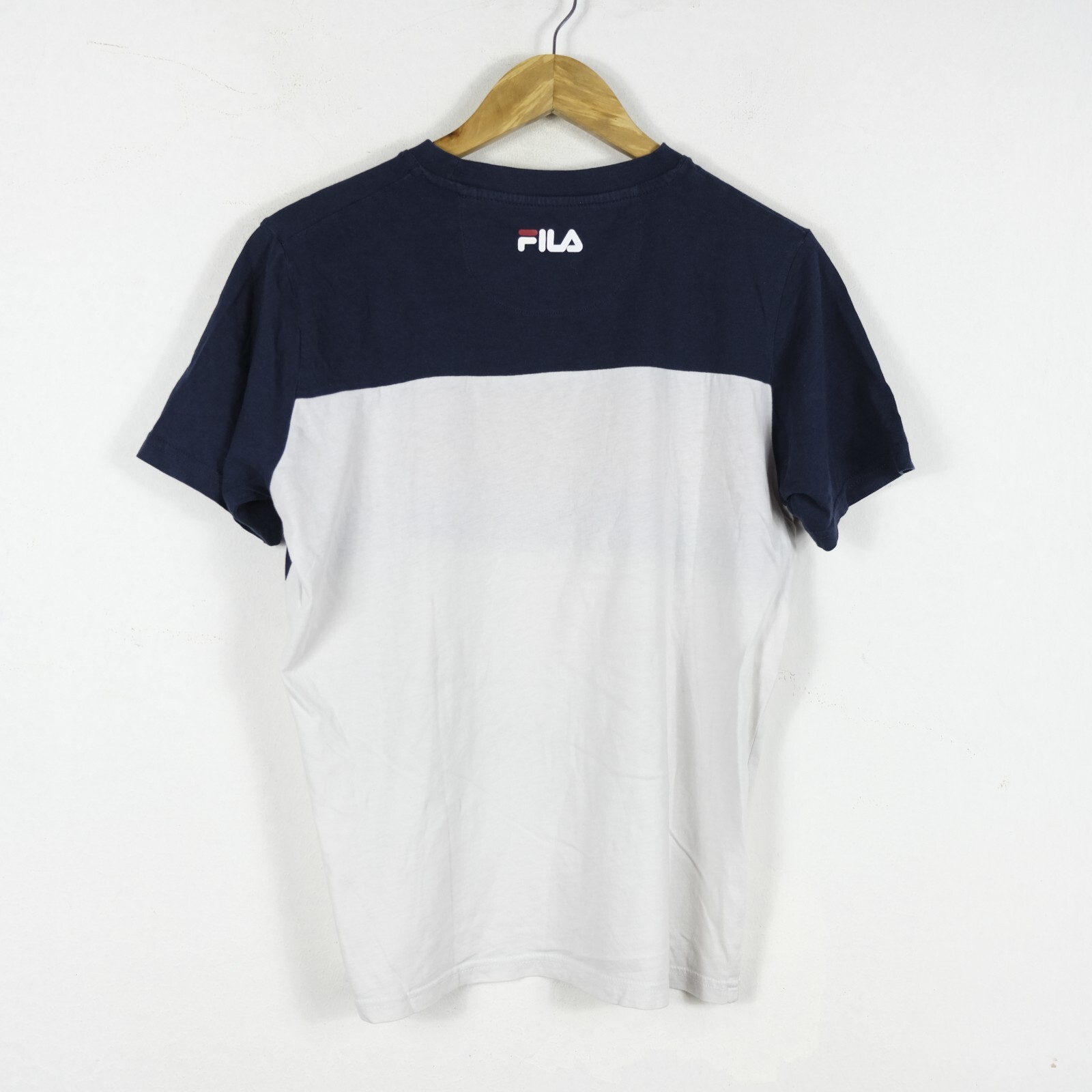 Maglia Fila Taglia S Uomo Logo Comodo Cotone Pratico Tinta Unita Bianco Man