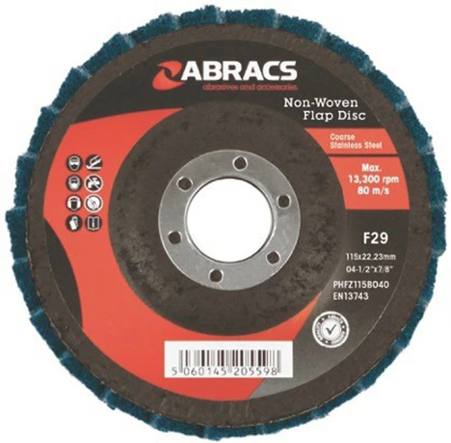 ABRACS POLIRICO DISCS 115MM x 22MM 4 1/2" COARSE BROWN POLISHING FINISHING x 1