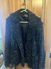 Yak Magic Medium Women’s Coat Multicolored Stitched One Of A Kind Silk Lining