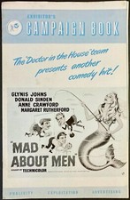 Mad About Men ORIGINAL UK Press Campaign Book + Poster Glynis Johns MIRANDA 1954