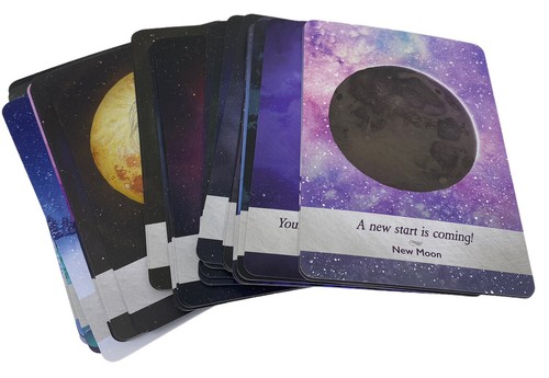 MOONOLOGY ORACLE CARDS,BY YASMIN BOLAND, 44 CARD DECK & GUIDEBOOK, MIB - Picture 2 of 4