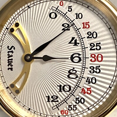 44mm 1920s RETROGRADE White Sunburst Dial | Goldtn Case| Brown