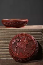 Chinese Vintage Lacquerware Box Unicorn Pattern Keepsake Box Jewelry Box Art