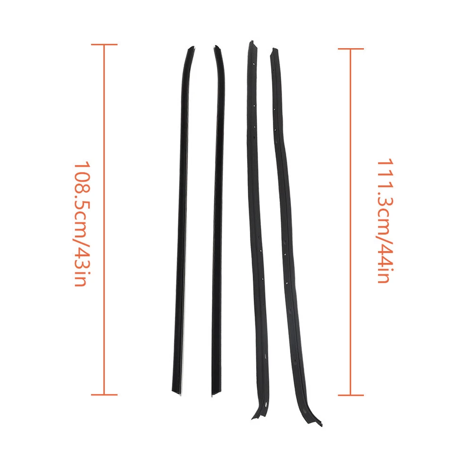 For 1970-1981 Chevy Camaro Pontiac Firebird Window Sweeps Felts Weatherstrip Kit Foto 4 de 4