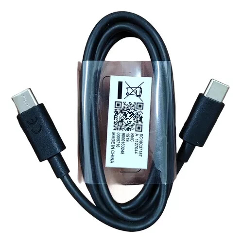 Genuine Motorola Type C to Type C Data Fast Charging Sync Cable Black New - Picture 2 of 2