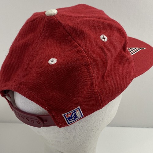 Sombrero Arkansas Razorbacks Snapback Envoltura Diagonal Script Lana El Juego De Colección RARO - Imagen 4 de 9
