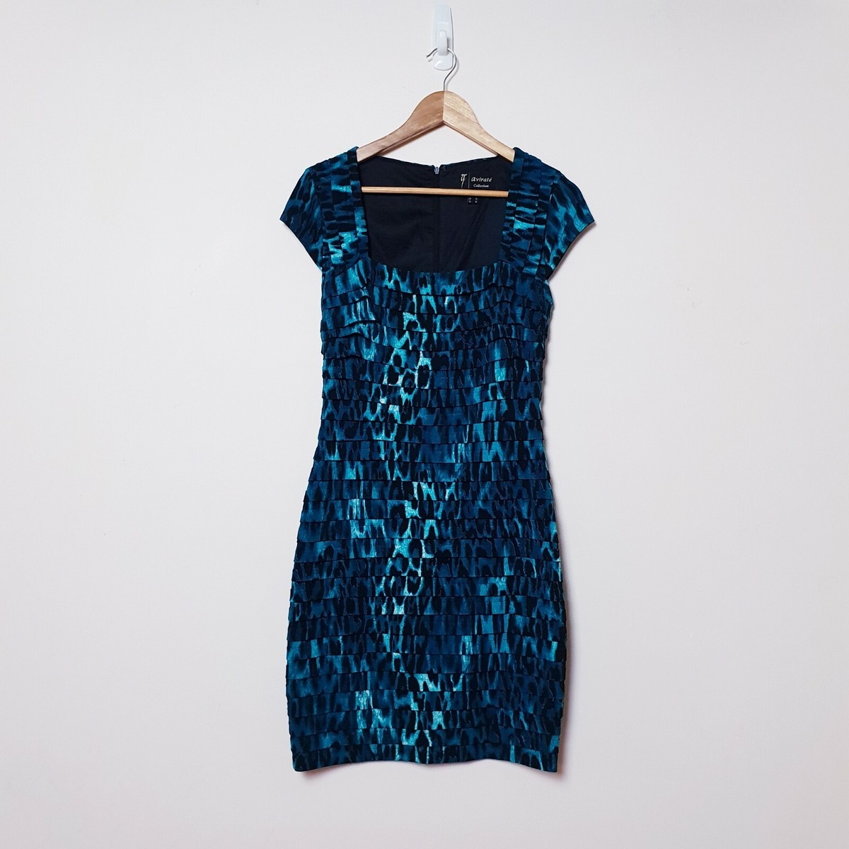 Avirate Collection Dress Womens US UK 10 Green Black Leopard