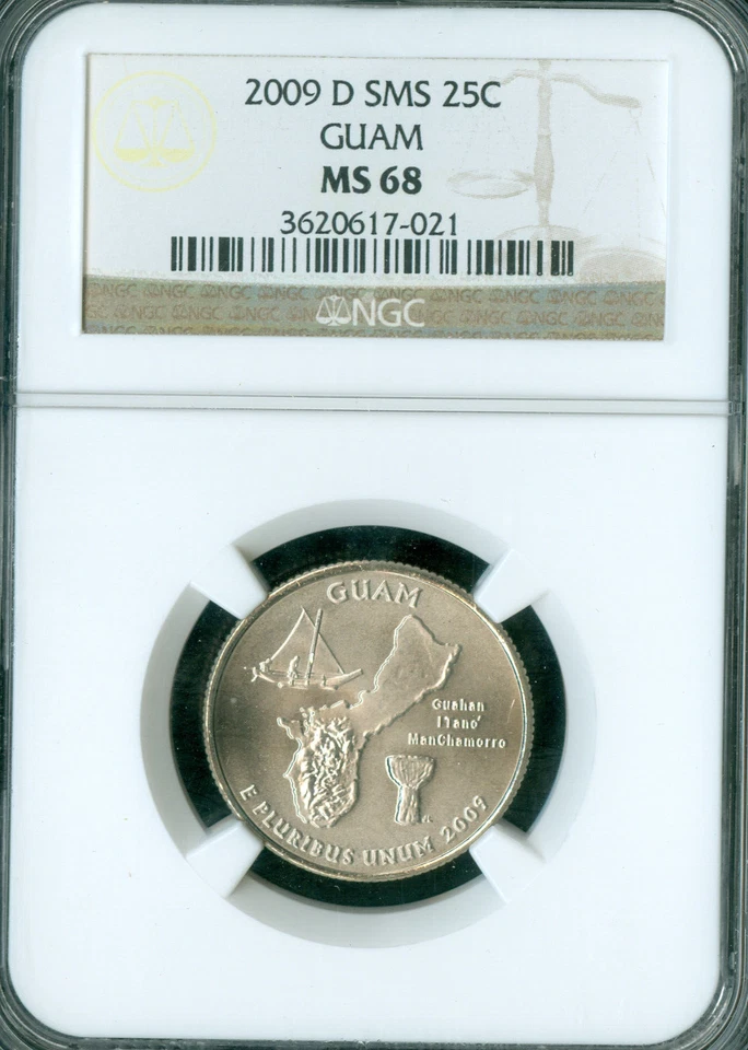 2009 D GUAM QUARTER NGC MS68 SMS 2ND FINEST REGISTRY * - Image 3 of 4