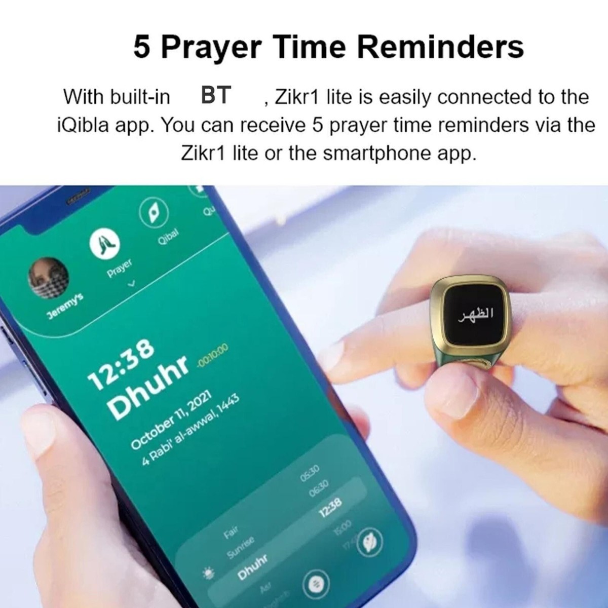 Smart Tasbih Zikr Lite Anello Bluetooth: Contatore Digitale Per Preghiere Musulmane