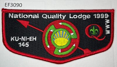 Boy Scout OA Ku-Ni-Eh Lodge 145 Flap National Quality Lodge 1999