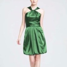 Davids Bridal Clover Charmeuse Y Neck 84177 Modern Bridal Dress Retail $129