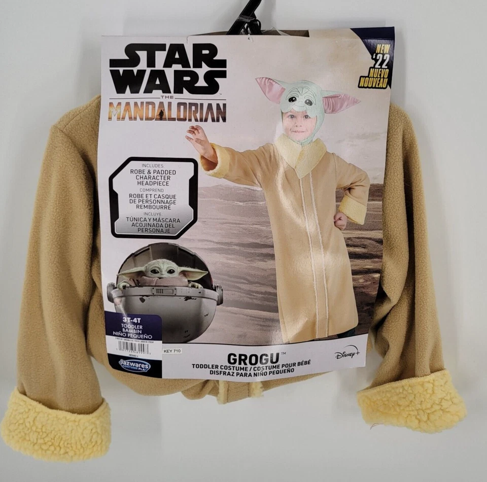 Disfraz Star Wars Grogu Mandaloriano El Niño Bebé Yoda Talla XS 3/4 Halloween NUEVO Foto 4 de 4