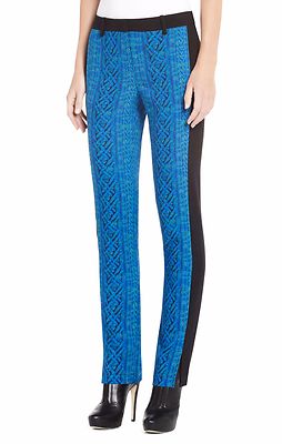 NEW BCBGMAXAZRIA MONIQUE CABLE PRINT SLIM PANTS IIU2E482/M93A SIZE XXS