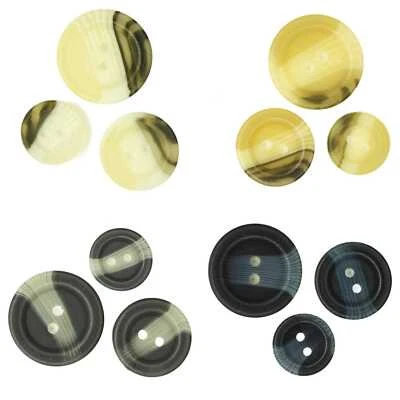 SIMON BROWNE CRAFTS 4 COLOR 18mm 20mm 23mm Aran Style Natural Chunky Rim Edge BUY 2 4 8 Buttons 227