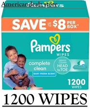 Pampers Scented Baby Wipes, Baby Fresh (1200 ct.) Hypoallergenic, 0% alcohol