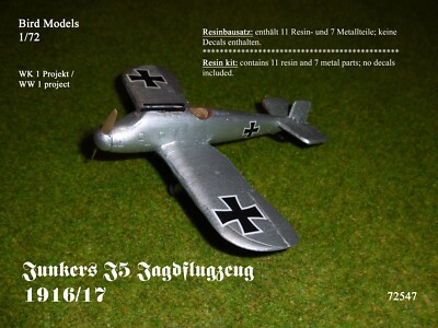 Junkers J5 Jagdflugzeugprojekt 1916    1/72 Bird Models Resinbausatz / Resin kit