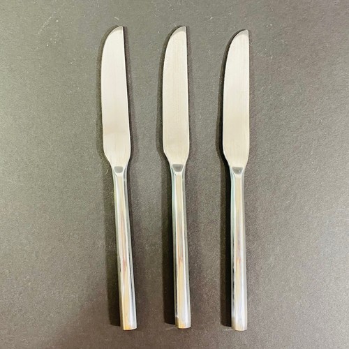 Hampton Silver HSV10 Edelstahl sechseckiger Griff 3 x Tafelmesser 9" unbeschriftet - Bild 11 von 11